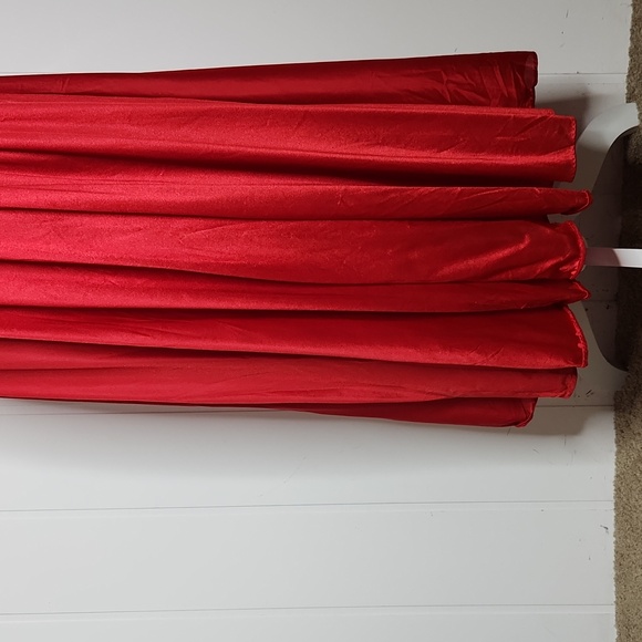 Vintage Miss Elaine red lace cut-out silky Fantasy  babydoll maxi slip dress - Picture 3 of 12